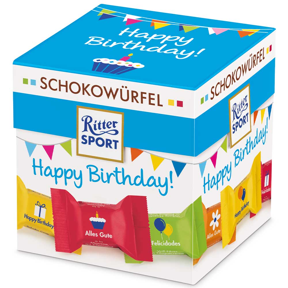 Ritter Sport Schokowürfel Happy Birthday 22шт